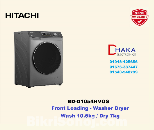 Hitachi BD-D1054HVOS Front Loading Washer Dryer 10.5 KG